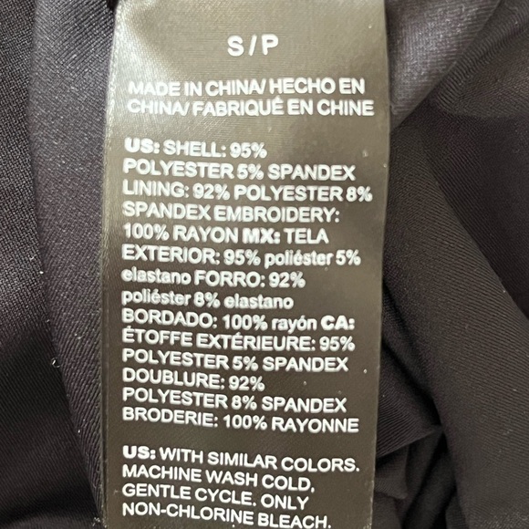 White House Black Market Embroidered Matte Jersey Tank Shift Dress Size Small - Picture 8 of 9